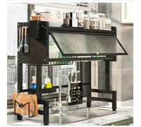 Égouttoir à vaisselle, égouttoir à vaisselle en acier inoxydable à 3 niveaux avec bac d'égouttage, égouttoir à vaisselle avec porte-gobelet, égouttoir à vaisselle pour comptoir de cuisine Protection c