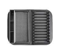 Égouttoir À Vaisselle - Égouttoir De Cuisine De 42 Pouces | Support En PP - Organiseur De Séchage Peu Encombrant Avec Plateau À Ustensiles Et Coussin Absorbant, Idéal Pour Les Maisons, Les Appartement