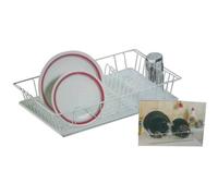 Metaltex Égouttoir à vaisselle Germatex 32024514080 2 niveaux avec plateau 48x31x11 cm Blanc