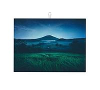 Égouttoir à vaisselle Mountain Valley Night Nature pour comptoir de cuisine, petit tapis résistant à la chaleur, petit format 40,6 x 45,7 cm