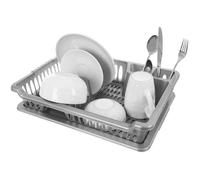 Egouttoir à vaisselle - ORION - UH VIO - 2 pièces - Plastique - Gris - 8,5 × 29 × 40 cm