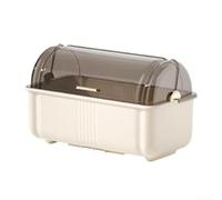 Égouttoir à vaisselle peu encombrant avec couvercle anti-poussière et plateau de drainage amovible pour l'organisation de la cuisine, blanc, 35 x 24 x 24 cm (taille M, blanc)