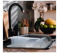 Keeeper Boîte de rangement Franz – Poignées intégrées, Taille S 35×21×15 cm 6,5 l Transparent