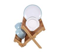Égouttoir à Vaisselle Pliable à Double Niveau en Bambou, Portable pour Organisateur de Rangement de Cuisine, Support Vert pour égouttoir à Couverts, Excellent Gadget pour Un Usage Domestique