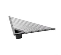 Égouttoir à vaisselle pliable en forme de triangle avec design enroulable, organiseur de cuisine en alliage d'aluminium pour ustensiles, fruits et légumes