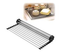 Égouttoir à vaisselle pliable résistant à la chaleur 37/47 cm de long Égouttoir de comptoir multi-usage pour un séchage facile et une cuisine efficace
