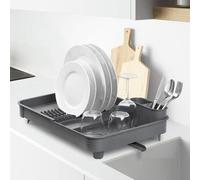 Rayen - Égouttoir Extensible - Embout Orientable - Récipient Amovible - Gris - Dimensions Déployé : 36x51x9,5 cm - Dimensions Plié : 36x32x9,5 cm