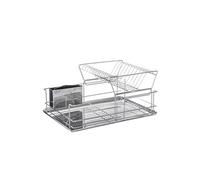 Egouttoir à vaisselle sur 2 niveaux avec plateau amovible - inox