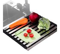 Égouttoir à vaisselle, tapis de séchage, enroulable de 50 cm, taille réglable, égouttoir de cuisine, parfait pour les casseroles, le rangement des tasses, le séchage des assiettes, le support