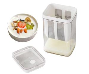 Égouttoir À Yaourt,Passoire Yaourtière 1.8L - Tasse Avec Sac Filtrant Pour Lait De Soja, Café, Soupe, Jus De Fruits Et Baies - Outils De Cuisine Polyvalents