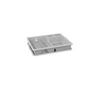 Egouttoir avec plateau - Plastique - Gris