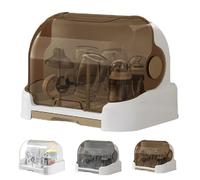 Egouttoir Biberon Bebe avec Couvercle | Boîte De Rangement pour Biberons | Rangement Stockage avec Bac À Eau Amovible | Sèche Biberons avec Couvertures | Support De Comptoir pour Bouteilles Rangeent