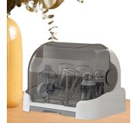 Egouttoir Biberon Bebe avec Couvercle, Egoutte Biberons Arbre, Rangement Stockage avec Bac À Eau Amovible, Support De Biberon pour Bébé avec Égouttoir, Égouttoir À Biberons pour Bébés