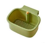 Égouttoir d'angle à suspendre pour évier de cuisine (panier vert)