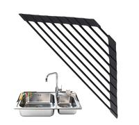 Égouttoir de cuisine - Tapis d'égouttage triangulaire antidérapant et enroulable | Égouttoir par-dessus l'évier,Pour Plan de Travail, Maison, Hôtel, Dortoir, Appartement, Location, Salon, Restaurant