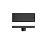 Égouttoir de douche linéaire rectangulaire en acier inoxydable, couvercle réversible 2 en 1, grille d'insertion de carrelage amovible, 8,5 x 20 cm, facile à installer, durable et élégant pour salle de