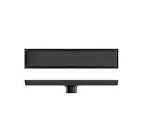 Égouttoir de douche linéaire rectangulaire en acier inoxydable, couvercle réversible 2 en 1, grille d'insertion de carrelage amovible, 8,5 x 20 cm, facile à installer, durable et élégant pour salle de