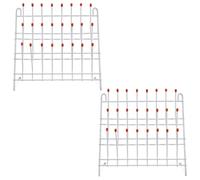 Égouttoir de Laboratoire en Métal Blanc à 24 Chevilles 2 Pièces | Rangement Vertical Modulaire, pour Flacons et Béchers, Capacité Élevée, Réduit L’humidité, Séchage Rapide