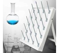 Égouttoir de laboratoire en polypropylène, égouttoir de laboratoire,angle de 35°,drainage rapide,conception amovible, avec support,trois spécifications12/20/24,espacement des clous 95mm(20)
