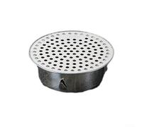 Égouttoir de sol en acier inoxydable pour salle de bain, solution de drainage efficace avec drain de sol sur le toit, couvercle rond à trou fin (110 tubes)