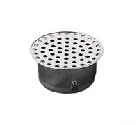 Égouttoir de sol en acier inoxydable pour salle de bain, solution de drainage efficace avec drain de sol sur le toit, couvercle rond à trou fin (80 tubes)