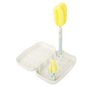 Égouttoir de voyage pour biberon avec brosse à biberons de capacité, support de séchage de biberons de qualité alimentaire, brosse pour tétines, kit de nettoyage de biberons pour bébé, ensemble