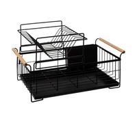 Égouttoir Design 2 Niveaux "Blackwood" 48cm Noir