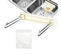 Égouttoir d'évier de cuisine - Filtre à ordures - Évacuation des déchets avec 100 sacs en maille pour appartement, restaurant, hôtel, camping-car, maison