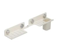 Égouttoir d'évier sur robinet - Égouttoir pliable à ventouse - Avec | Étagère de robinet pour salle de bain, lavabo, maison, appartement, camping-car, armoire murale, crème
