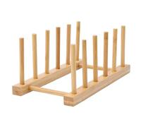 Égouttoir en bambou pour bols et assiettes - Égouttoir de comptoir de cuisine peu encombrant, support de rangement pour vaisselle, planches à découper, couvercles