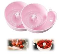 Égouttoir en forme d'escargot, panier égouttoir automatique en forme d'escargot, bol nettoyeur de fruits avec passoire pour évier de cuisine domestique pink 2pcs