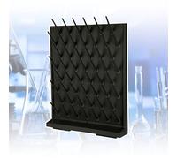 Égouttoir en PP de laboratoire, support de séchage pour béchers pour tubes à essai, angle de 35 ° pour évacuer rapidement l'eau, conception détachable, avec tuyau de vidange, 27/52 pièces,B-Black