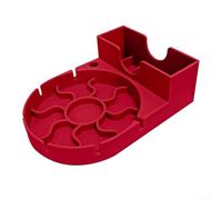 Égouttoir en silicone pour bouteilles avec plateau de drainage lavable au lave-vaisselle et disposition efficace de séchage à l'air libre (rouge)