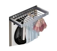 Égouttoir Invisible for Machine À Laver, Étagère Extensible À Placer Au-Dessus De La Machine À Laver, Porte-Pantalons Dissimulé avec 7/8/9 Barres, for Buanderie(Color-2,76-86cm)