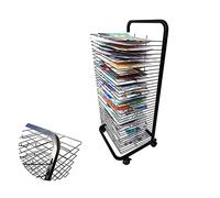Égouttoir mobile sur roulettes - 35 couches et 20 couches pour enfants et artistes - Solution de rangement portable pour salle de classe et art à la maison