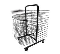 Égouttoir mobile sur roulettes - 50 couches double face pour enfants et artistes - Utilisation en salle de classe et à la maison - Solution de séchage polyvalente