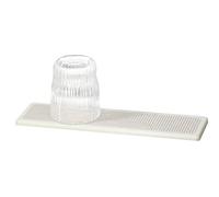 Égouttoir Mod. Damon séchage rapide accessoire cuisine hygiénique absorbant eau avec pieds silicone 30x0,9x8 cm beige terre diatomée