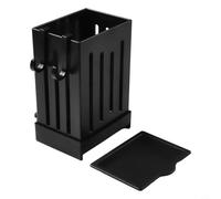 Égouttoir mural de cuisine pour brosses à couverts - Porte-ustensiles en plastique ABS avec plateau d'égouttement ventilé - Compact - 12 x 8 x 6,2 cm - Gris ou noir