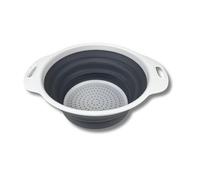 Égouttoir Pliable de Cuisine Gris Blanc PP TPR (25 x 20 x 8,5 cm)