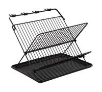 Égouttoir pliant 2 niveaux avec plateau noir - 5 five simply smart