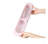 Égouttoir rétractable avec filtre à eau pour le rangement de l'évier, taille réglable pour s'adapter à différents éviers et organiser efficacement les chiffons de vaisselle (rouge clair)