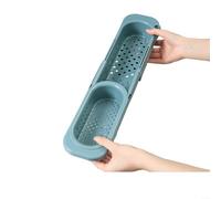 Égouttoir rétractable avec filtre à eau pour le rangement de l'évier, taille réglable pour s'adapter à différents éviers et organiser efficacement les chiffons de vaisselle (gris)