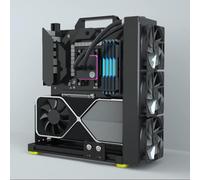 egowz Banc d'essai de Cadre d'assemblage créatif PC, boîtier à Cadre en Plein air, Support de Carte mère d'ordinateur à Monter soi-même, châssis ITX ATX MATX/EATX Ouvert en Aluminium (EATX)