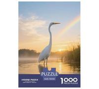 Egret Puzzle 1000 Pièces Travail Intellectuel Adolescents Oiseau Esprit Créatif 70x50cm/1000pcs