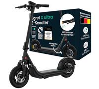 Egret Série X - Trottinette électrique Prime, Ultra, Core+, homologuée sur route, portée jusqu'à 90 km, 20 km/h, application, charge maximale : 130 kg (X Ultra - jusqu'à 90 km)