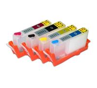 EGRMZ 4 Cartouches à Encre Rechargeables de Couleur compatibles avec 178 178xl pour Photosmart 5510 5515 6510 7510 TB110A Les imprimantes comprennent Une Puce permanente