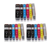 EGRMZ Cartouche d'encre 3 Jeux CLI526 CLI 526 PGI525 PGI 525, Compatible avec MG5150 MG5250 MG6150 MG8150 MX885 MG5350 IP4850 Ix6550(3Set-6colors)