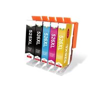 EGRMZ Cartouche d'encre PGI525 CLI526 PGI 525 CLI 526, Compatible avec IP4850 Ix6550 MG5150 MG5250 MG6150 MG8150 MX885 MG5350(5Pcs)