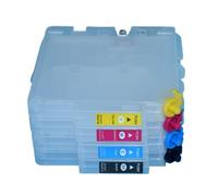 EGRMZ Cartouche d'imprimante Rechargeable GC31 GC 31 avec Une Puce à Arc réinitialisée Automatique Compatible avec E2600 E3300 E3350 E5550 E7700 GX7500 Boîte à Encre