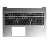 EGRMZ Clavier d'ordinateur Portable Compatible avec Couvercle supérieur Palmrest Compatible avec Probook 15 450 G6 455 G6 455R G6 450 G7 455 G7 455R G7 Modèles UK Spanish Italie Layout(UK NO Backlit)